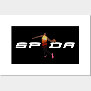 Donovan Mitchell - Utah Jazz Spida Mitchell (White) Posters and Art